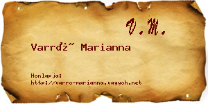 Varró Marianna névjegykártya